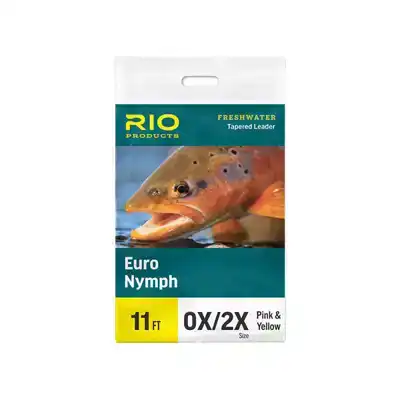 Euro Nymph Leader - 0X/2X - Pink & Yellow