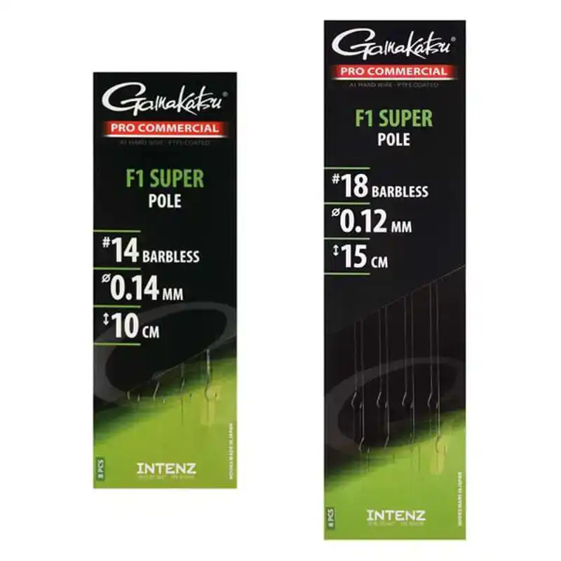 Pro Commercial F1 Super Pole Ready Rigs - Barbless - Haak: 1