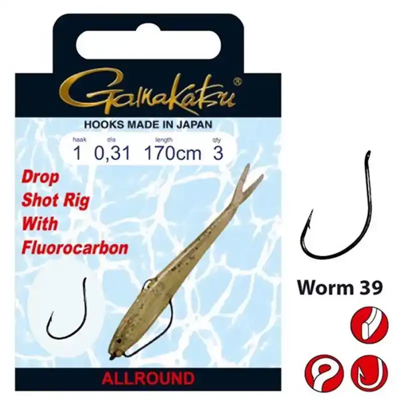 Dropshot Rig Worm 39 - Haak: 1 - 0,31 mm - 170 cm