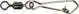 Black Rolling Swivel + Hook Snap - Maat: 6