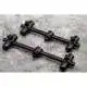 Elbowz Black Anodized Aluminium - 2 Rod Std (8" & 7")