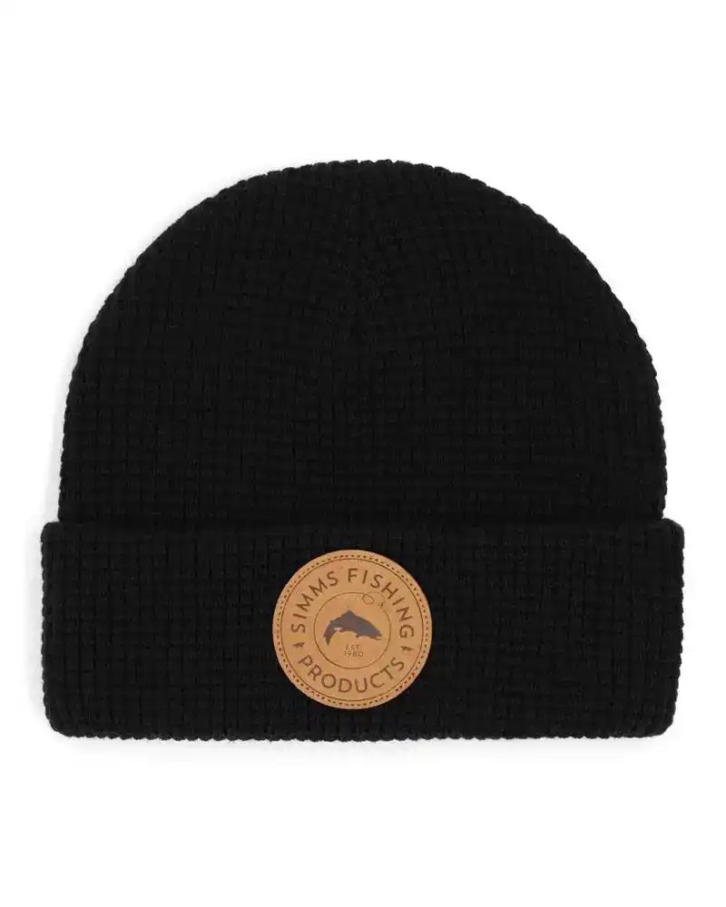 Everyday Waffle Knit Beanie Black