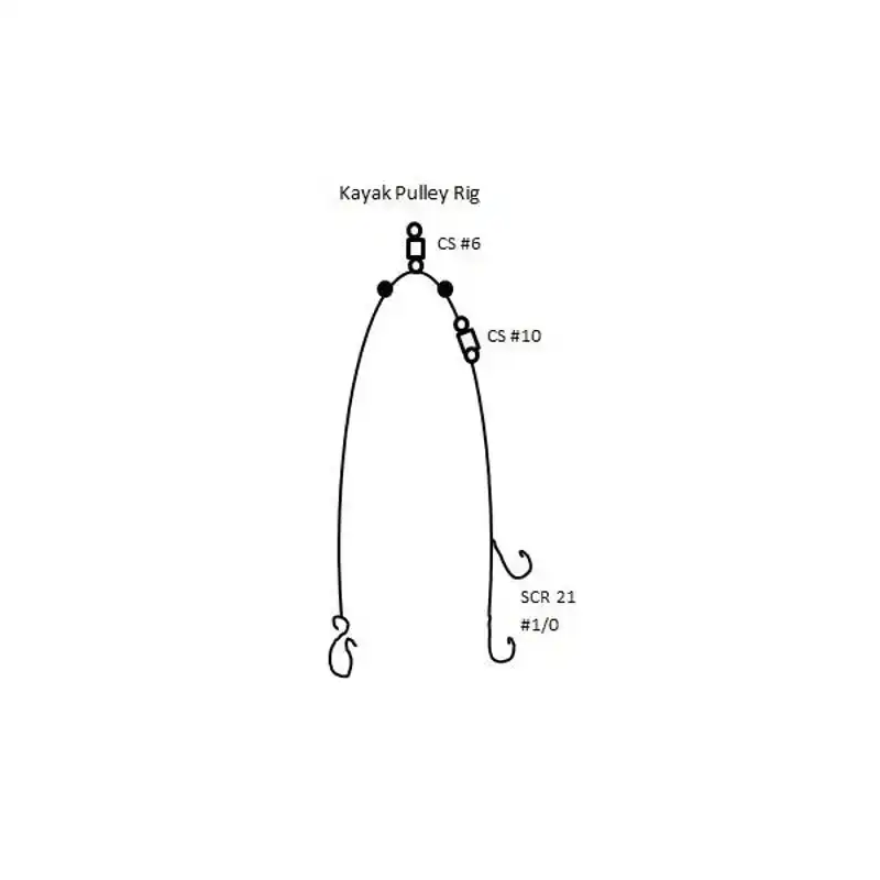 Kayak Pulley Rig - Haak: 1/0