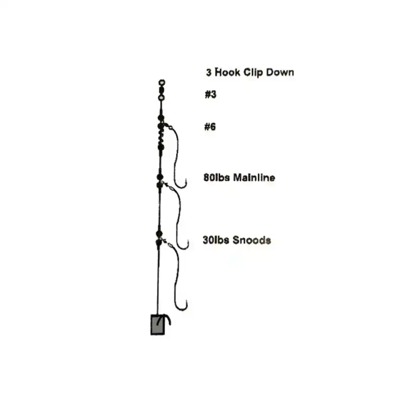3 Hook Clipdown Rig - Haak: 2