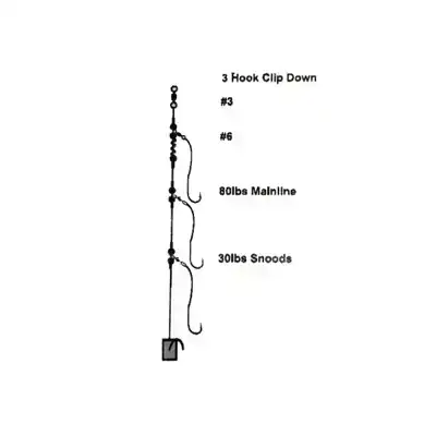 3 Hook Clipdown Rig - Haak: 2